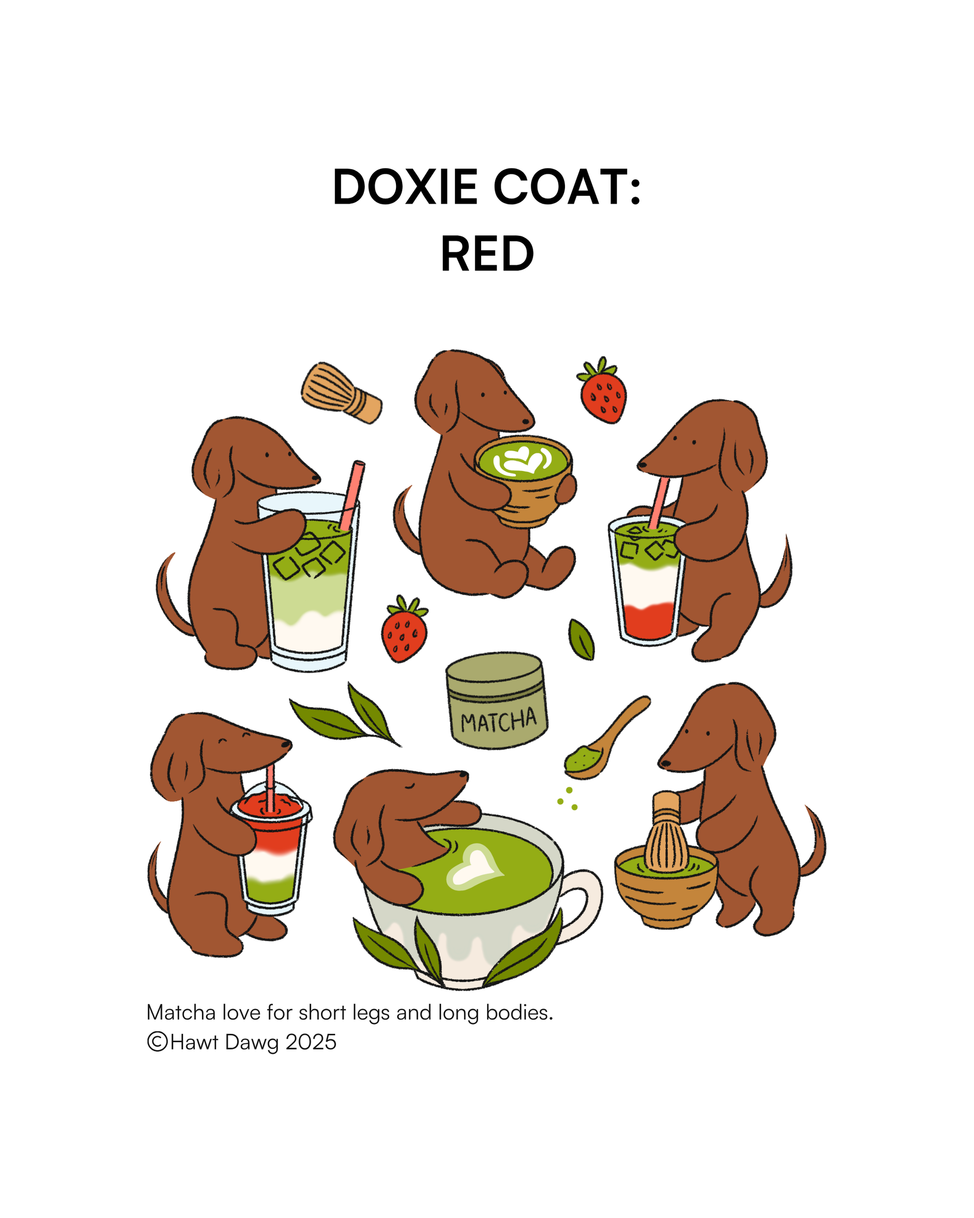 [PO] Doxies & Matcha Tee – NAVY BLUE