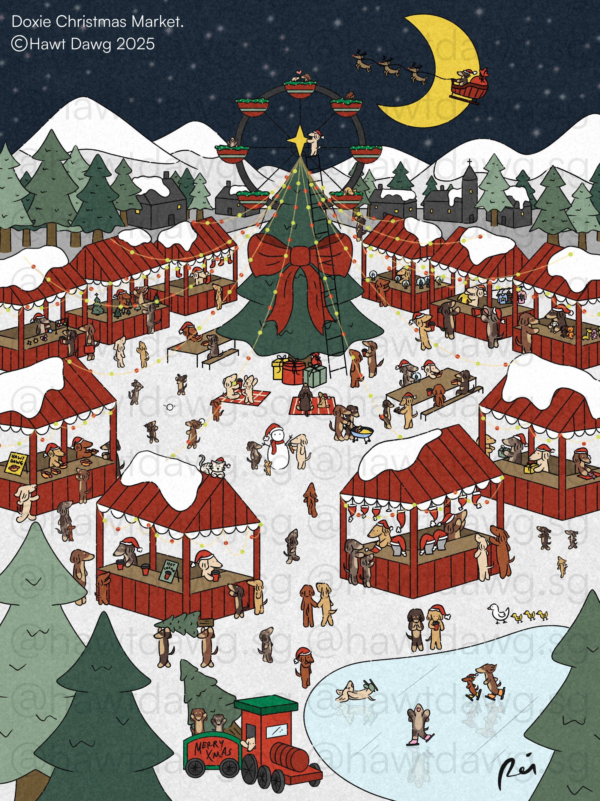 Doxie Christmas Market Notepad