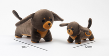 Load image into Gallery viewer, MINI.ME Plush Pal | Dachshund in BLACK &amp; TAN
