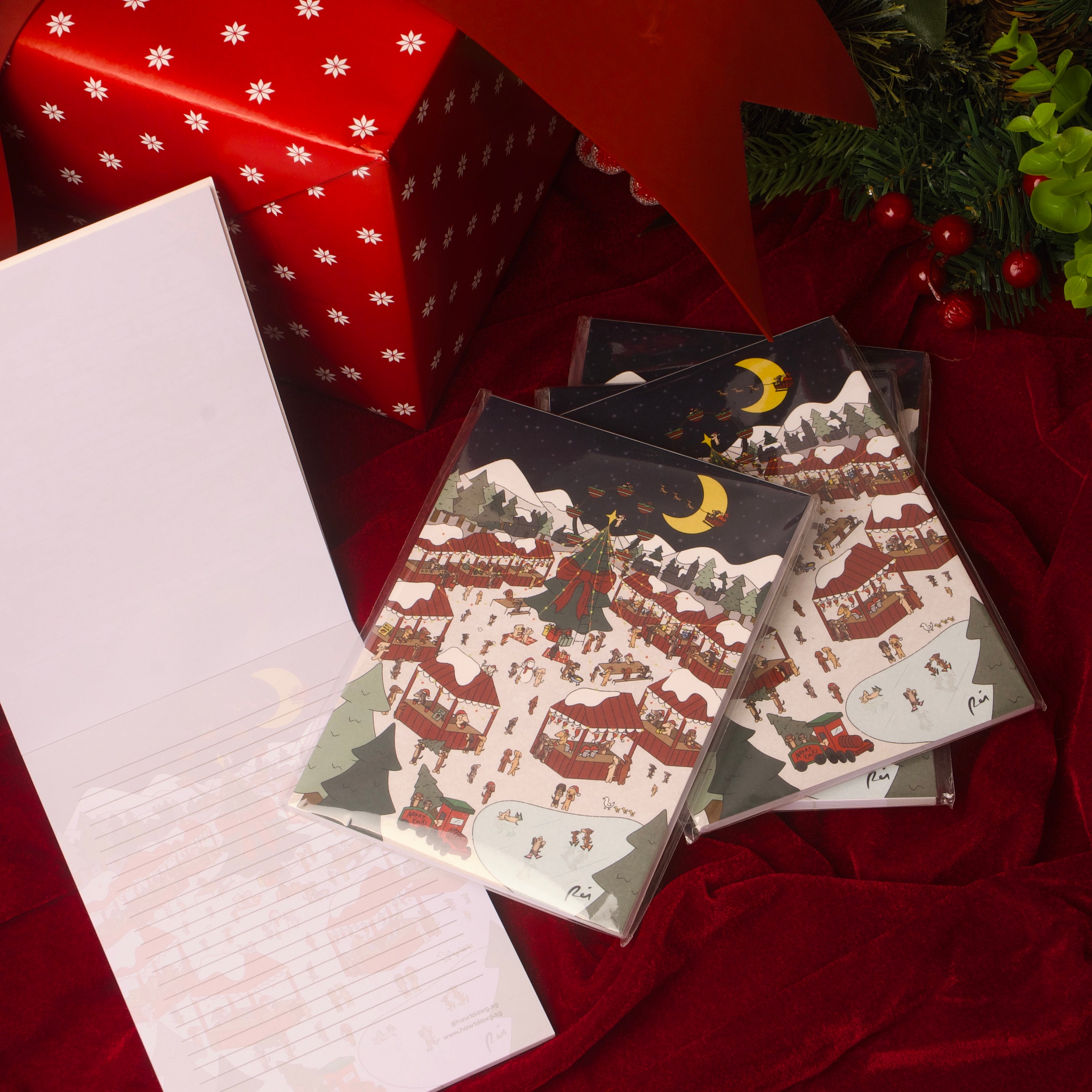 Doxie Christmas Market Notepad