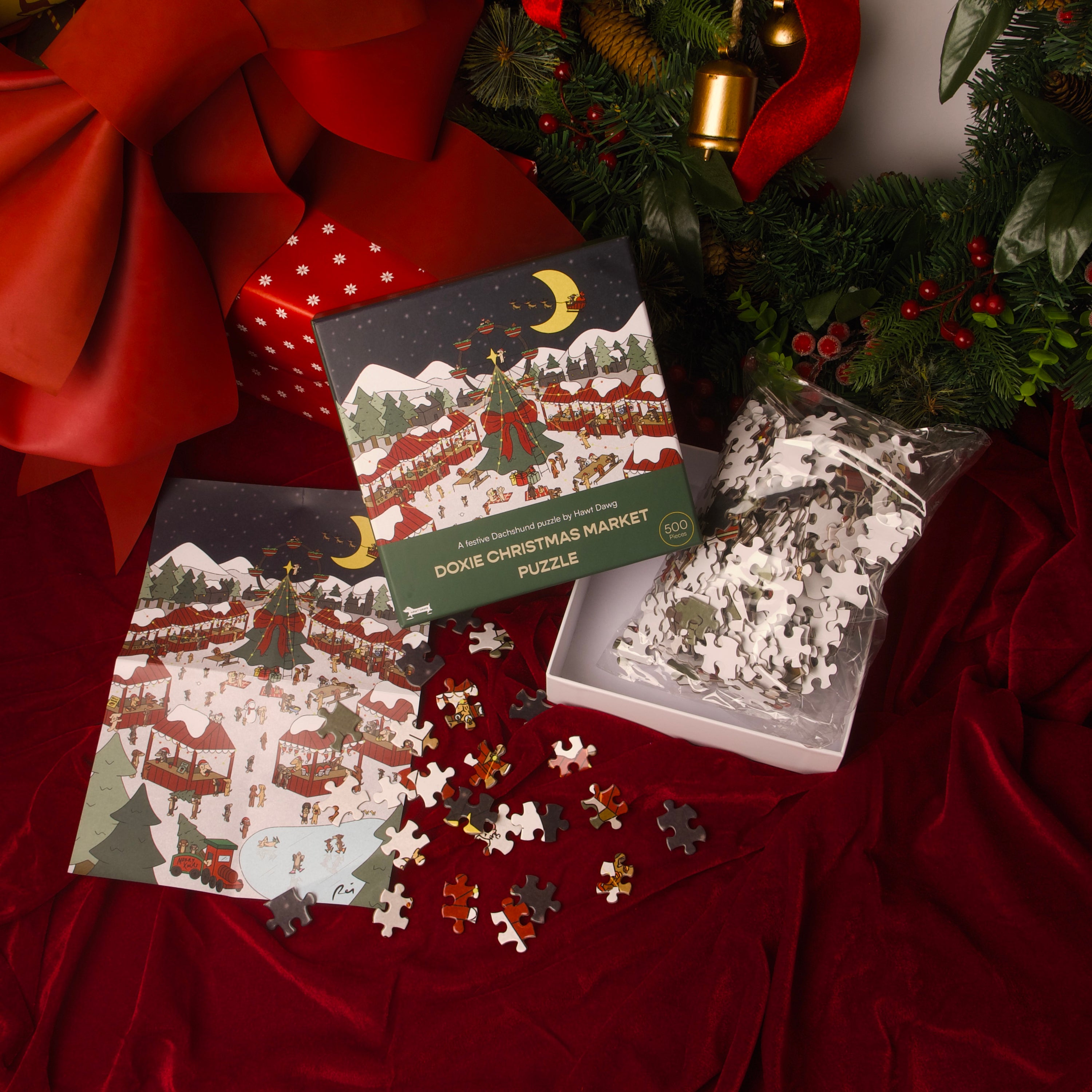 Doxie Christmas Market Puzzle