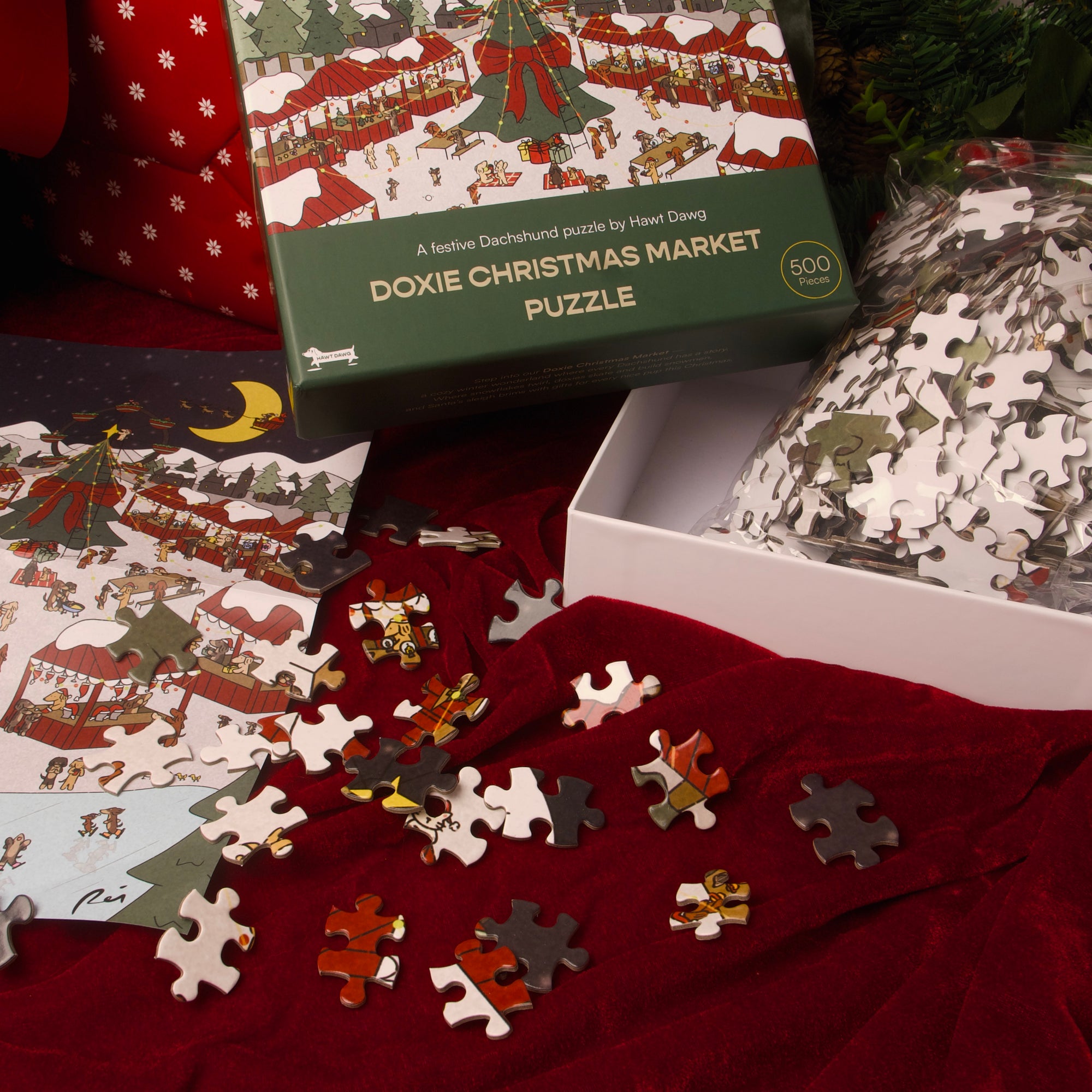 Doxie Christmas Market Puzzle