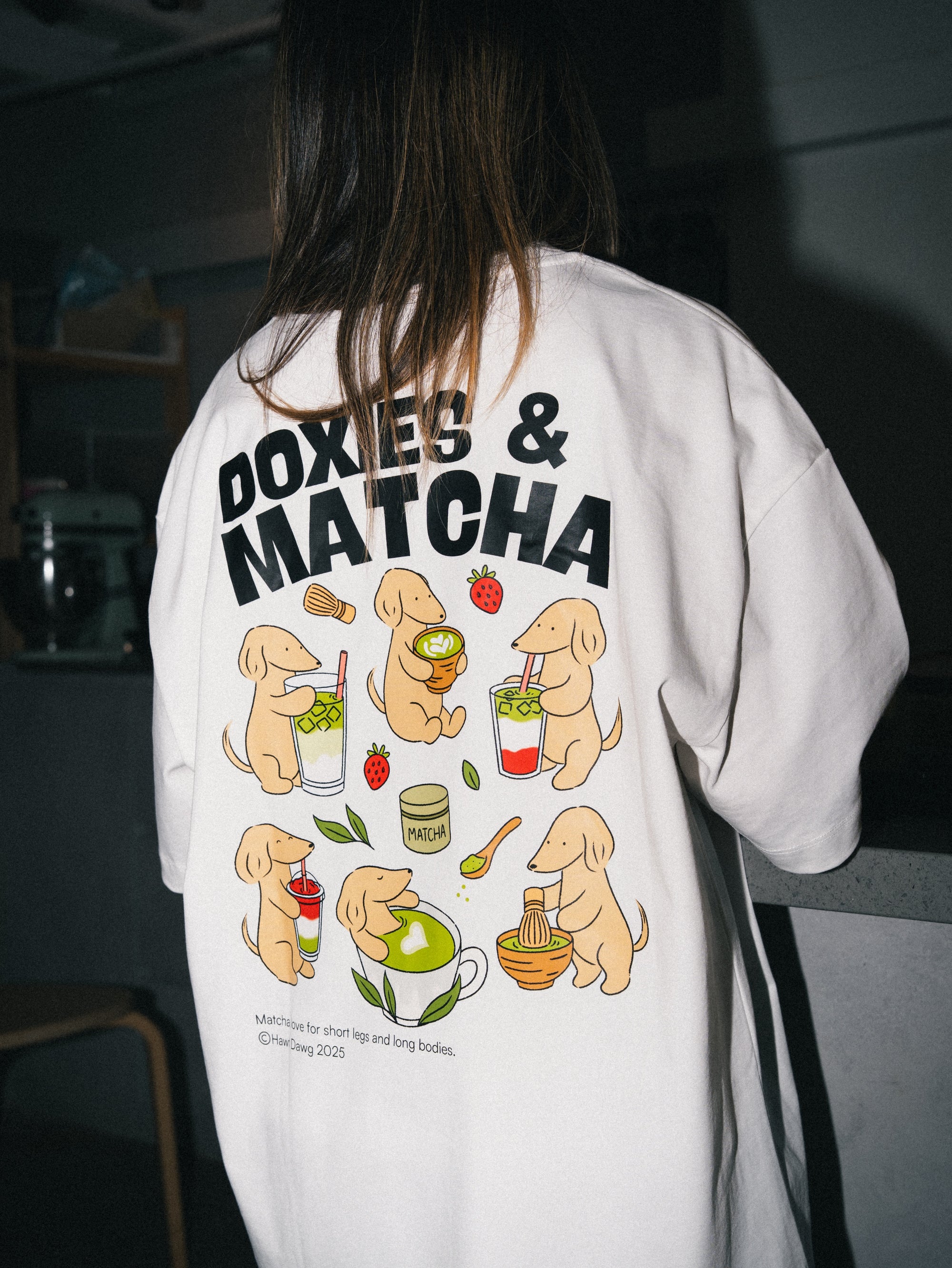 [PO] Doxies & Matcha Tee – WHITE