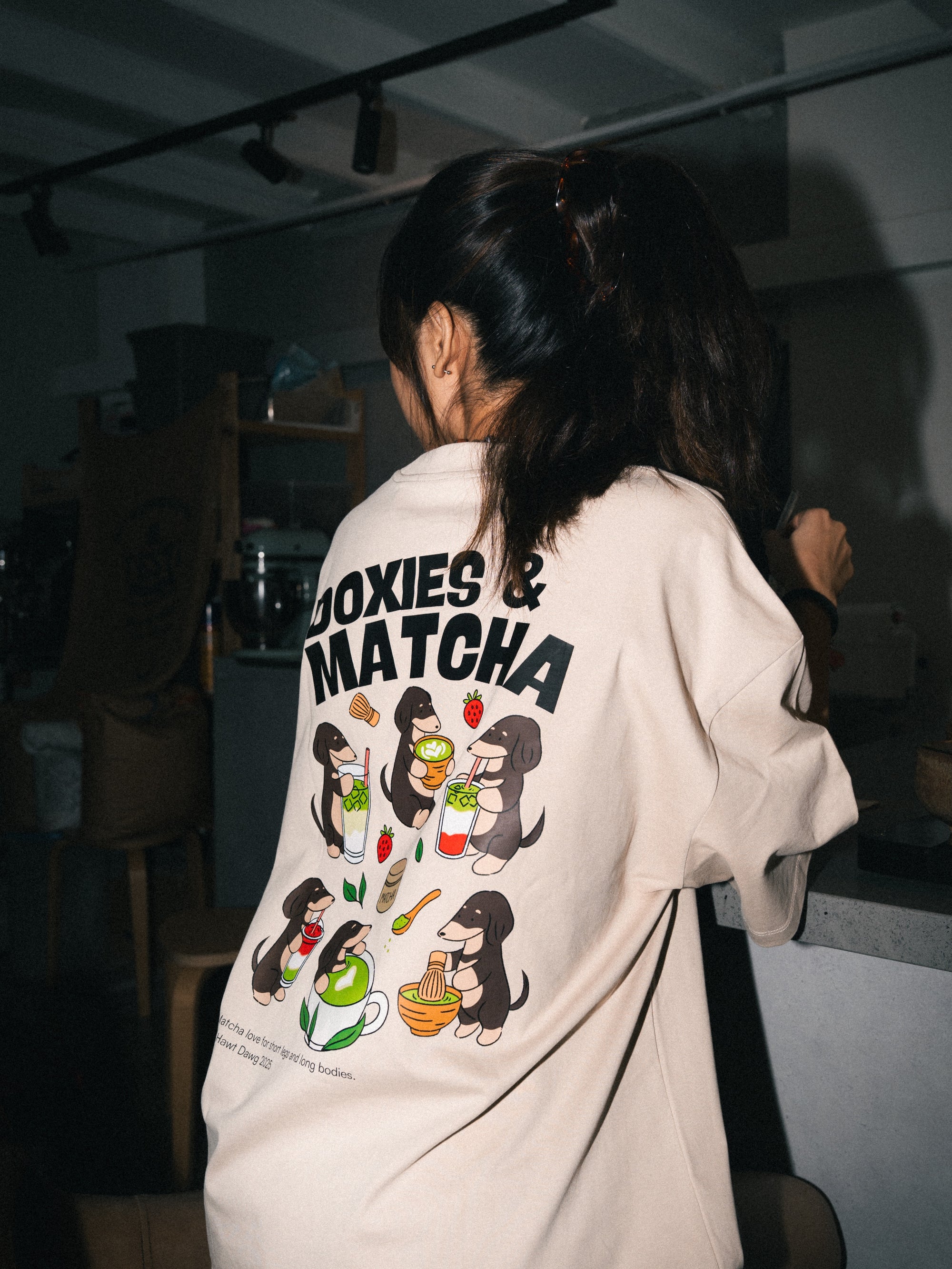 [PO] Doxies & Matcha Tee – KHAKI