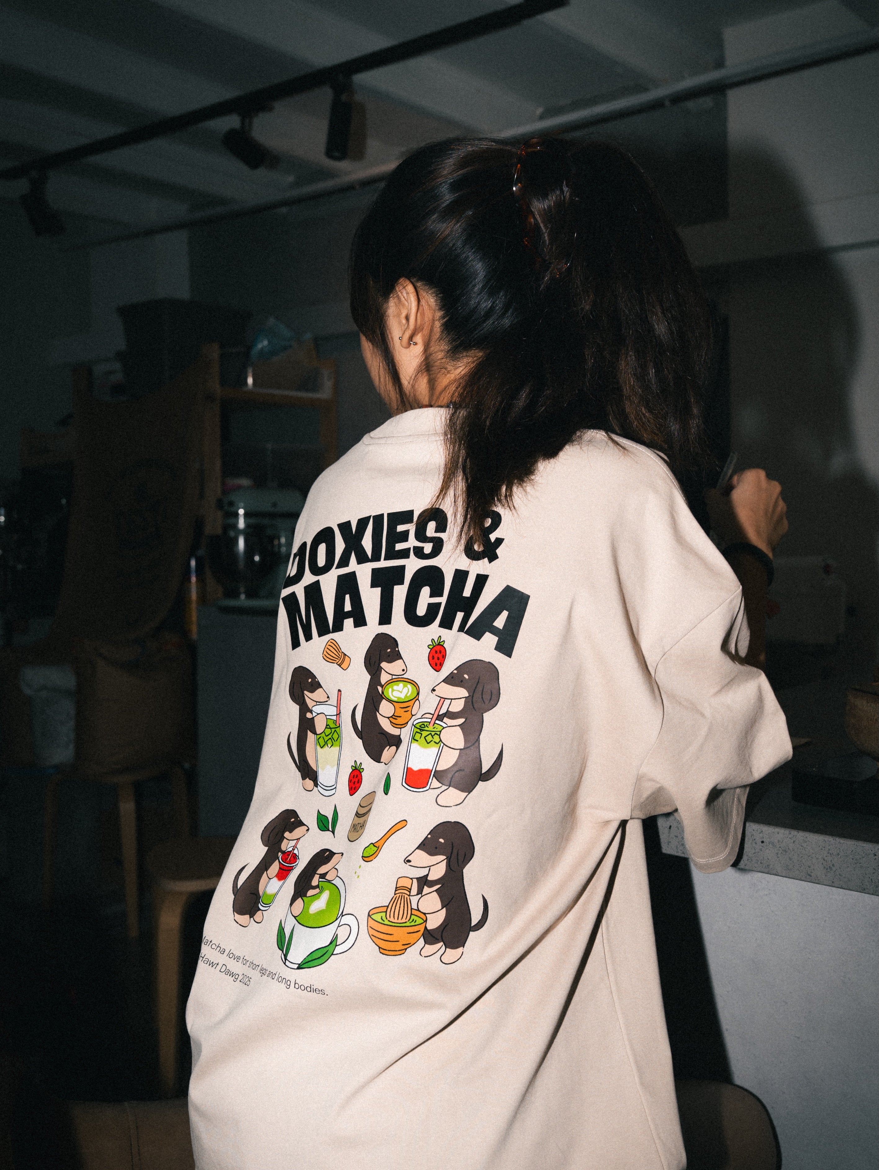 [PO] Doxies & Matcha Tee – KHAKI