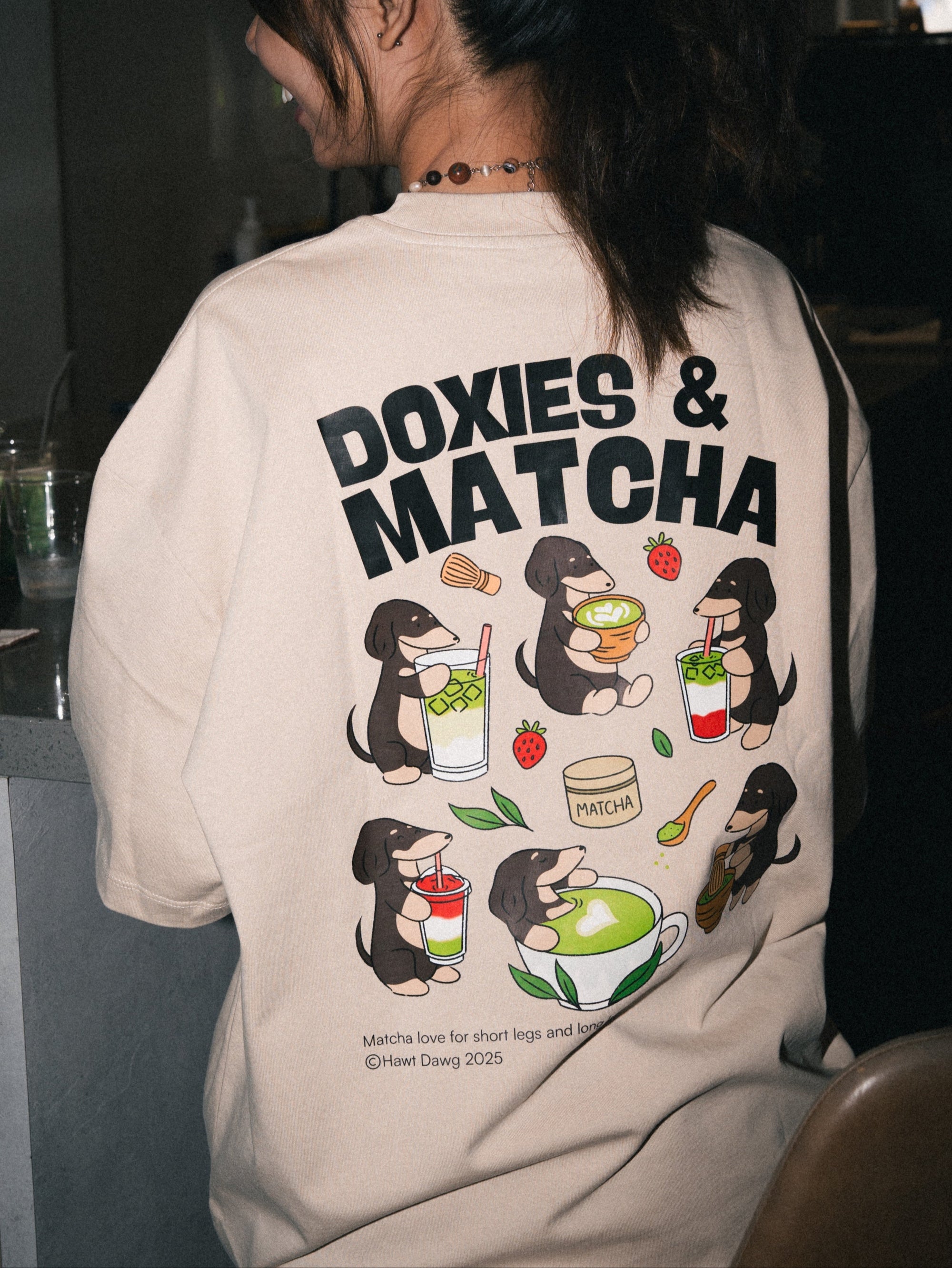 [PO] Doxies & Matcha Tee – KHAKI