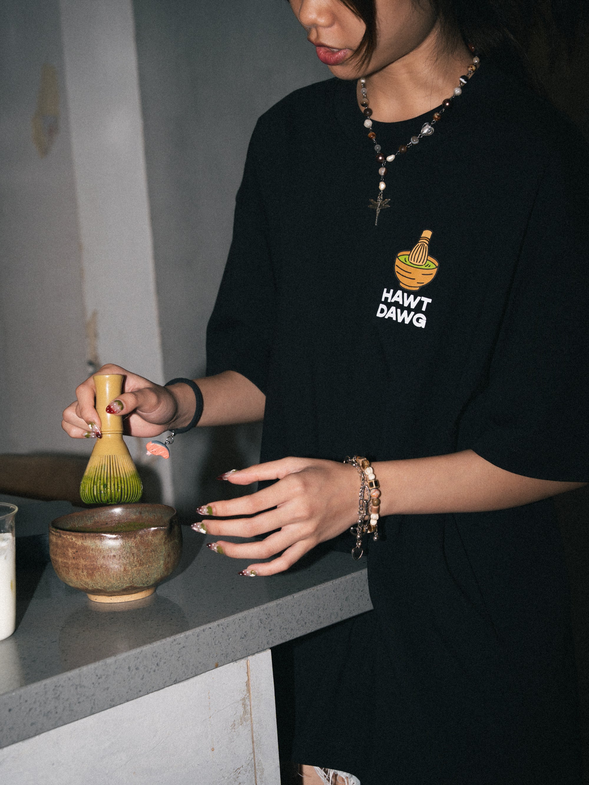 [PO] Doxies & Matcha Tee – BLACK